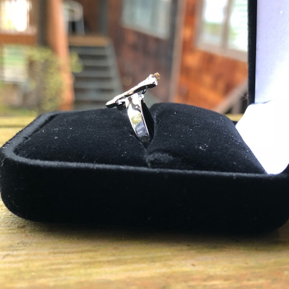 🌟SIZE 9 LEFT🌟STERLING SILVER GEMED UP BUTTERFLY - Picture 4 of 8